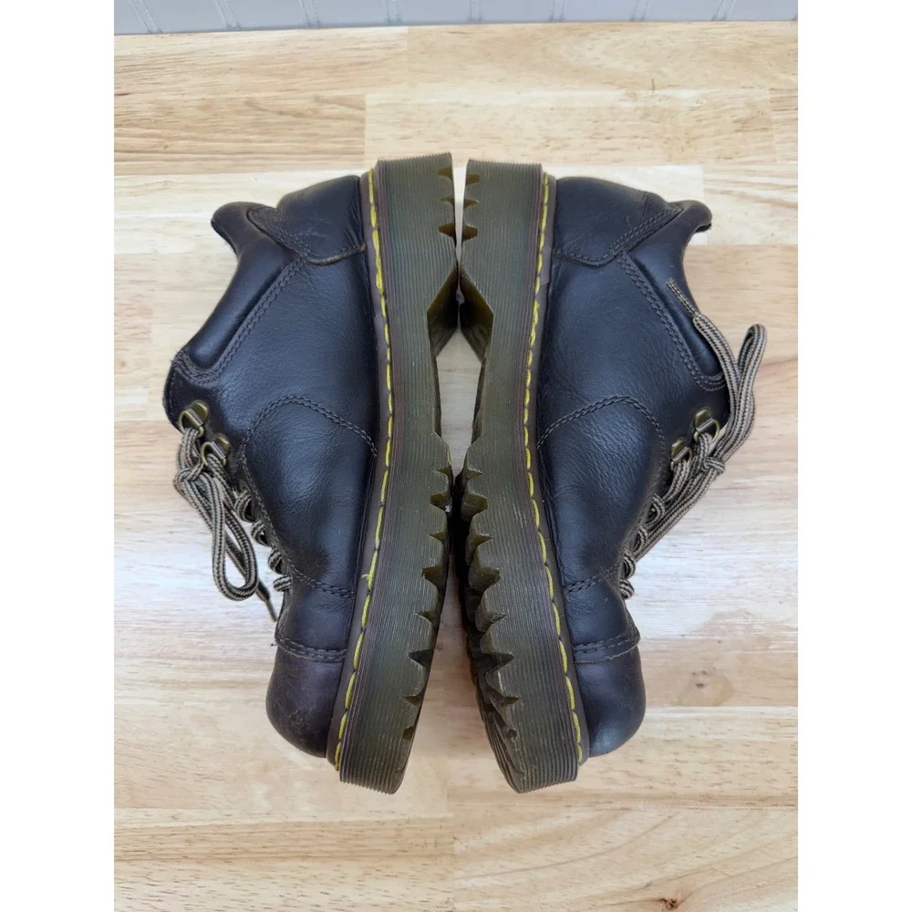 Dr. Martens 10938 Vintage Brown Leather Chunky Lug Sole Platform Shoes Mens 9
